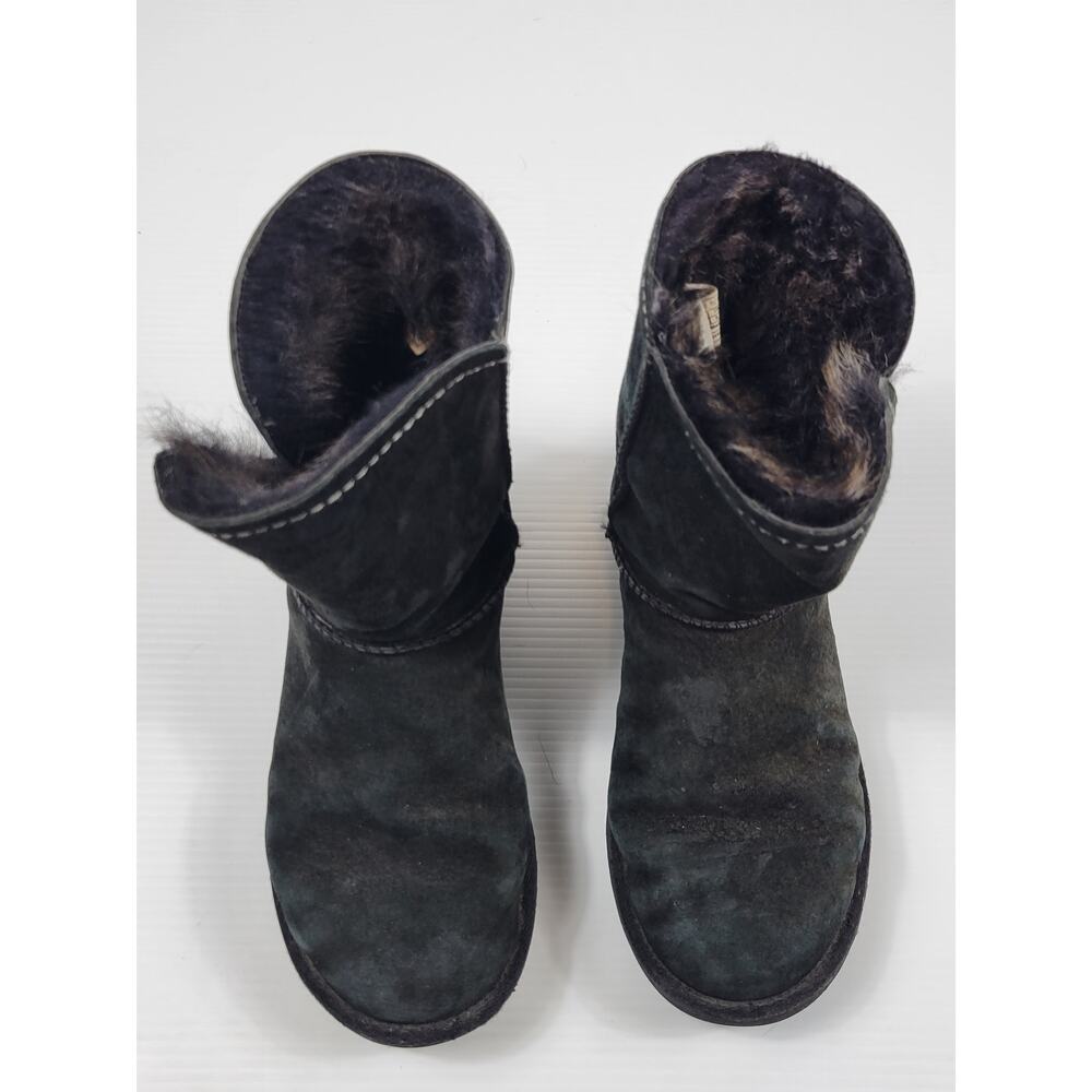 UGG Suede‎ Short Boots Meadow 1008043 Black Womens 7